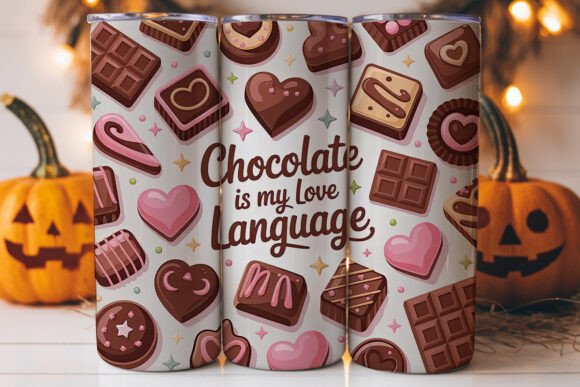 Chocolate Love Language Tumbler Wrap: A Graphics Gem