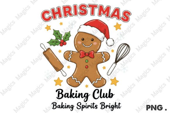 Christmas Baking Club Png: A Festive Graphic for Local Brands
