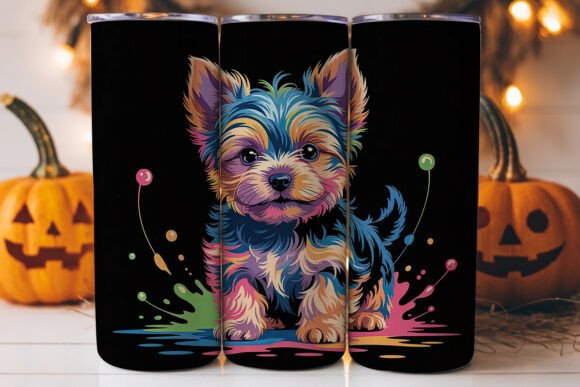 Colorful Yorkie Puppy Tumbler Wrap Review