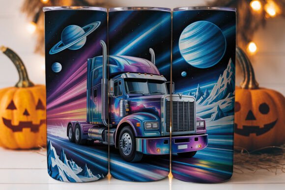 Cosmic Trucker 20oz Tumbler Wrap: A Graphics Asset Review