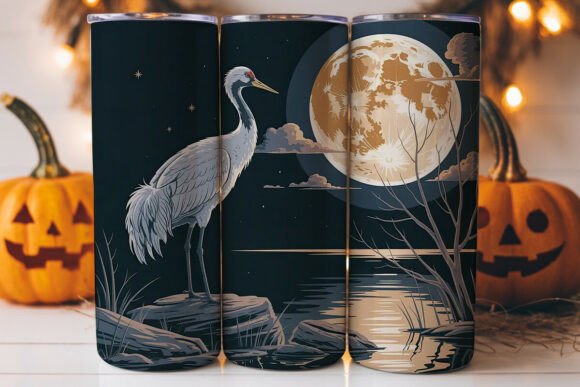 Crane Moon 20oz Tumbler Wrap: A Versatile Graphics Asset