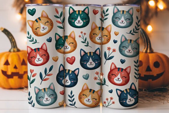 Cute Cats 20oz Tumbler Wrap: A Versatile Graphic Asset