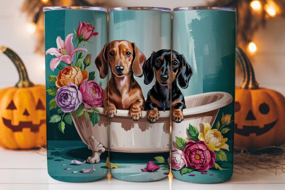 Dachshunds in Tub Tumbler Wrap: A Graphics Gem