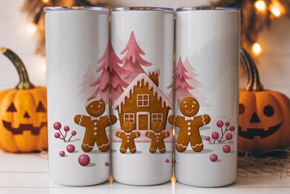Gingerbread Family Christmas Tumbler Design
