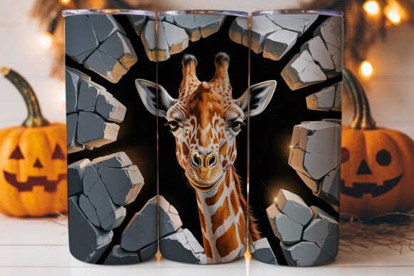 Giraffe Emerging 20oz Tumbler Wrap: A Graphics Must-Have