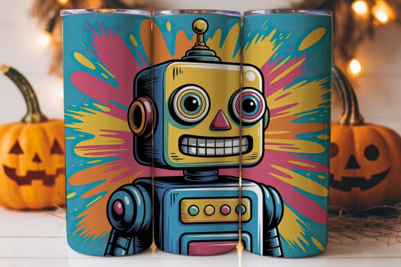 Graffiti Robot 20oz Tumbler Wrap: A Bold Graphics Choice