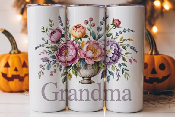 Grandma Floral 20oz Tumbler Wrap: A Graphics Gem