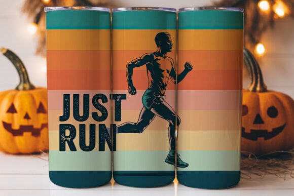 Just Run 20oz Tumbler Wrap: A Versatile Graphics Asset