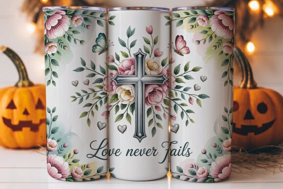 Love Never Fails 20oz Tumbler Wrap Graphics