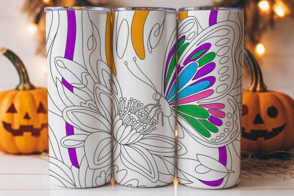 Magical Butterfly Flower 20oz Tumbler Graphics for Crafters