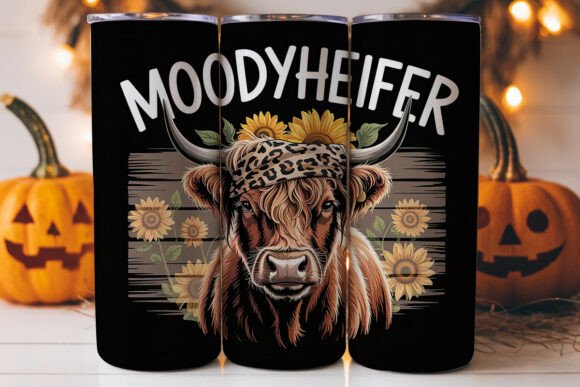 Moody Heifer 20oz Tumbler Wrap: A Versatile Graphic Asset