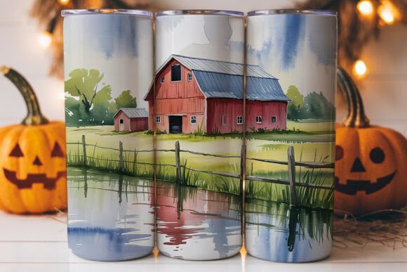 Red Barn 20oz Tumbler Wrap: A Graphic Asset for Local Brands
