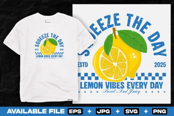 Retro Lemon Summer Vibe: A Perfect T-Shirt Design Graphic