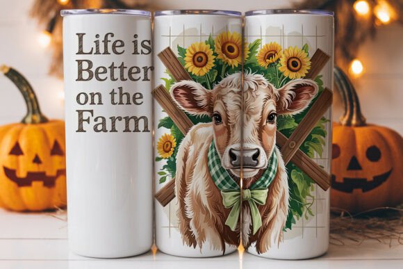 Review: Cute Calf on the Farm Tumbler Wrap Graphics