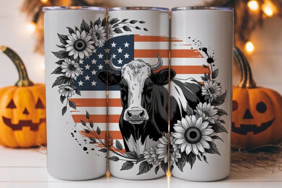 Review: Patriotic Cow Tumbler Wrap 20oz Graphics