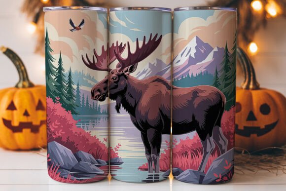Review: Serene Moose Landscape 20oz Tumbler Wrap Graphics