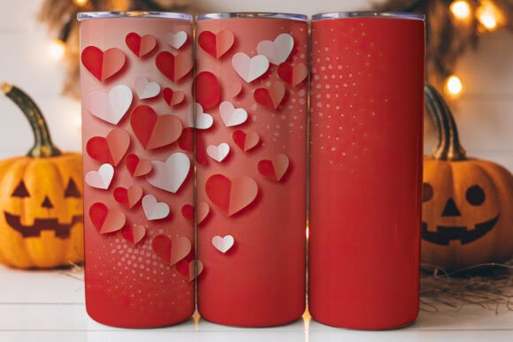 Romantic Hearts 20oz Tumbler Wrap: A Graphics Must-Have
