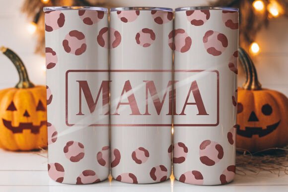 Rose Gold Mama Leopard Tumbler Wrap Graphics