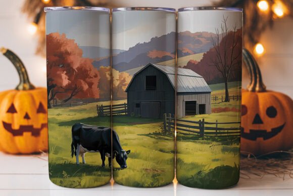 Rustic Farmhouse 20oz Tumbler Wrap Graphics
