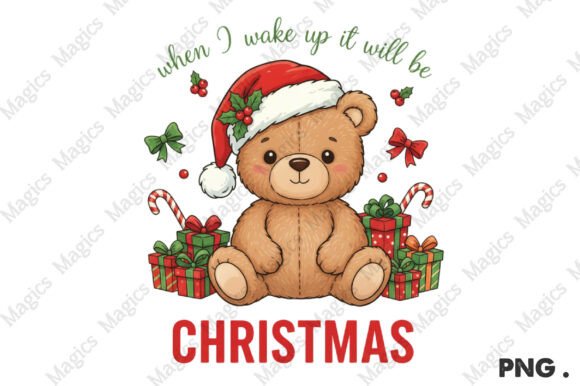 Santa Bear Christmas Tree PNG: A Charming Graphics Addition