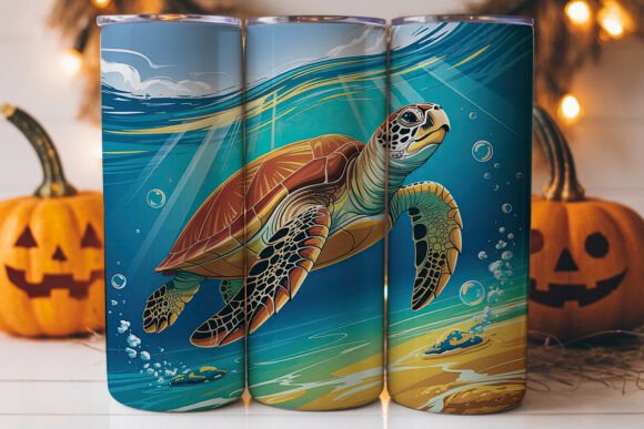 Sea Turtle 20oz Tumbler Wrap: A Versatile Graphics Asset