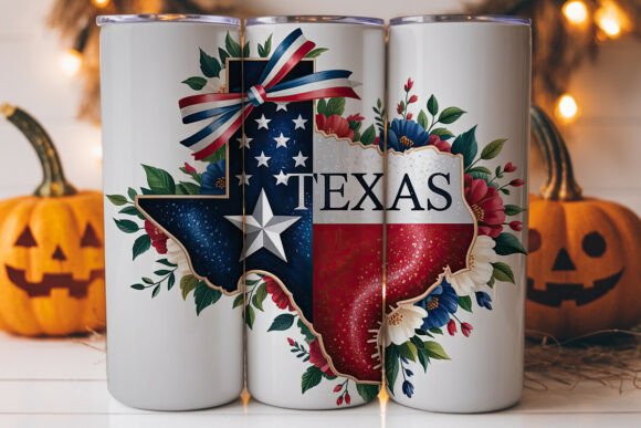 Texas Floral Patriotic 20oz Tumbler Wrap: A Graphics Gem