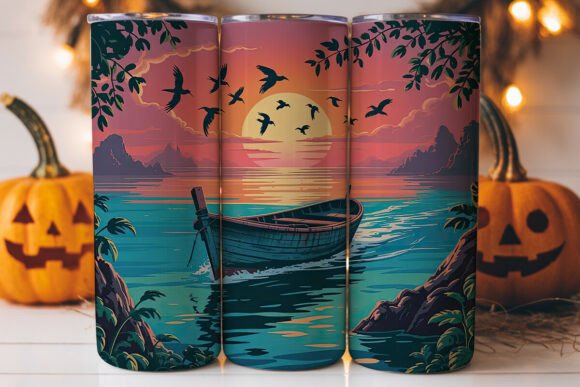 Tropical Sunset 20oz Tumbler Wrap: A Graphics Gem for Crafters