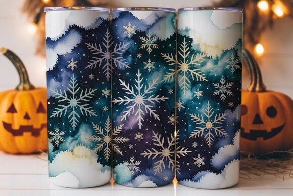 Winter Snowflake Tumbler Wrap: A Versatile Graphics Asset